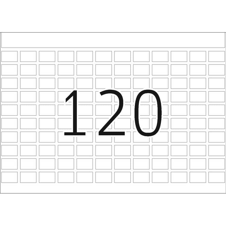 Haftetiketten für Druckmaschinen DP1 weiß – 8 x 12 mm