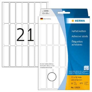 Vielzwecketiketten, ablösbar – 13 x 50 mm
