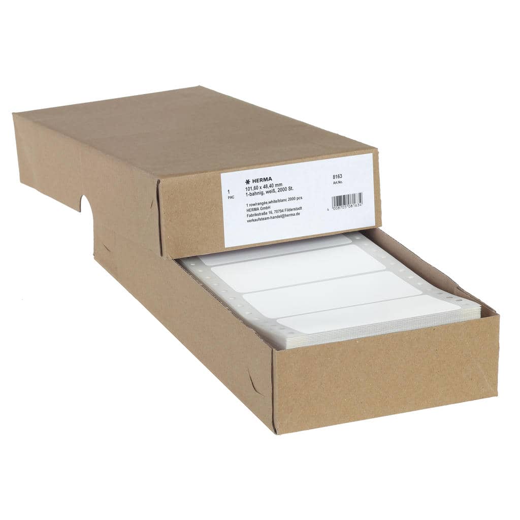 Computeretiketten endlos 1-bahnig – 101,6 x 48,4 mm