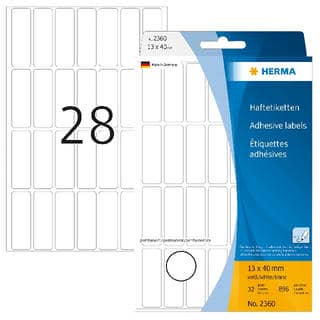 Vielzwecketiketten weiß – 13 x 40 mm