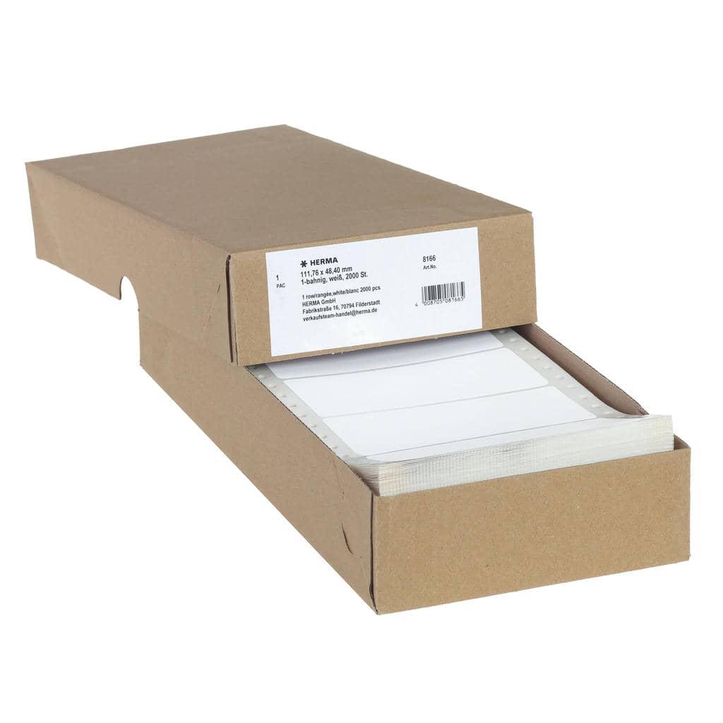 Computeretiketten endlos 1-bahnig – 111,76 x 48,4 mm