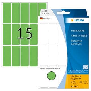 Vielzwecketiketten grün – 20 x 50 mm