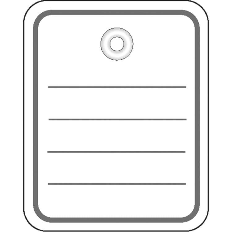 Stückwarenanhänger mit Öse, 1000 St. – 40 x 50 mm