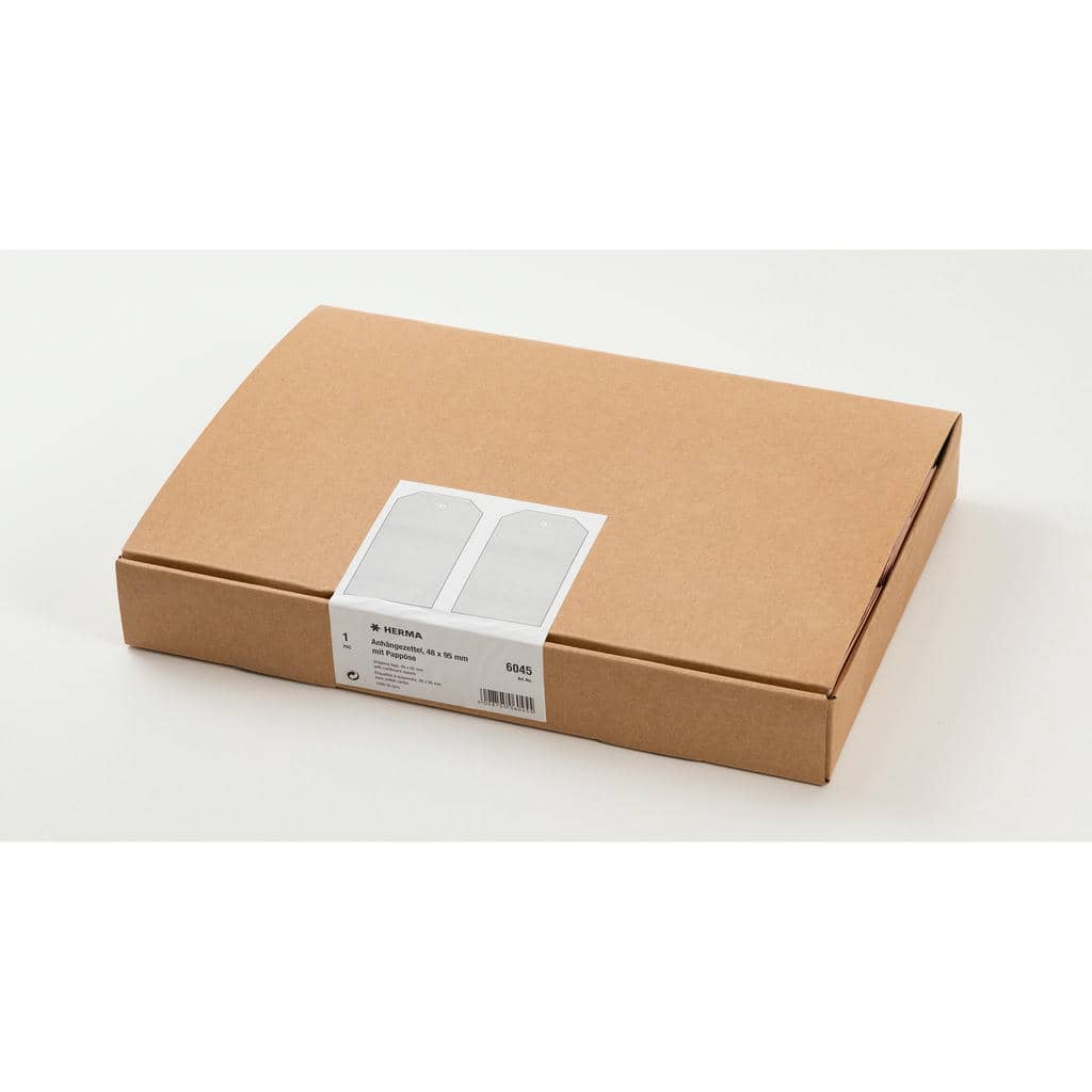 Anhängezettel mit Pappöse – 48 x 95 mm