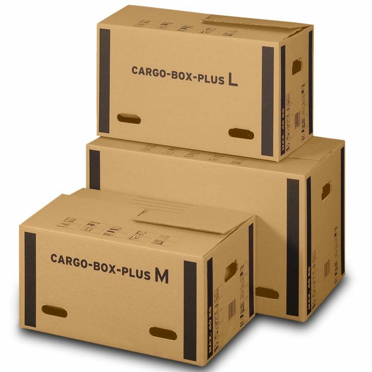 Umzugskarton Cargobox PLUS mit sicherem Schmetterlingsboden (640x340x360 mm)