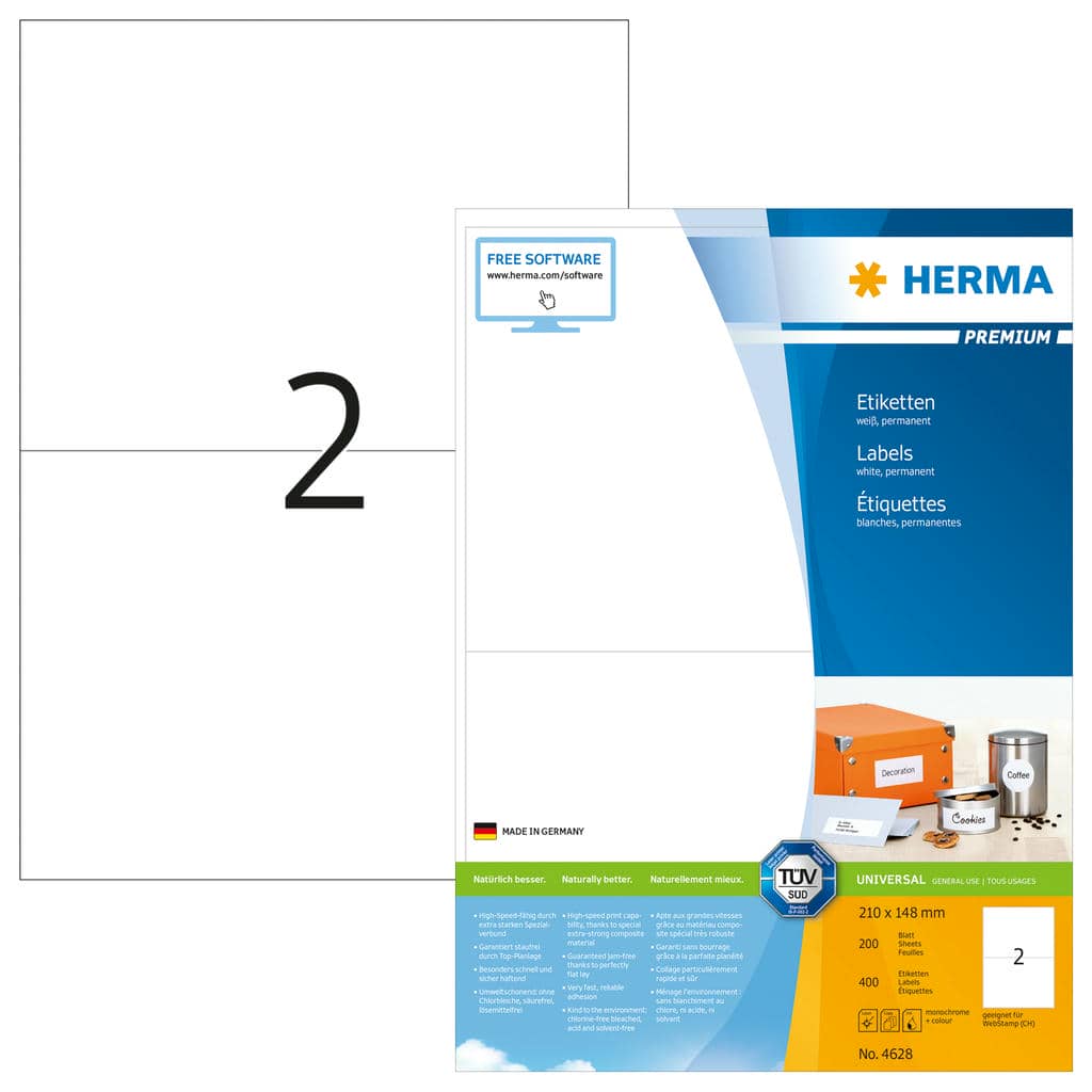 Premium Etiketten – 210 x 148 mm