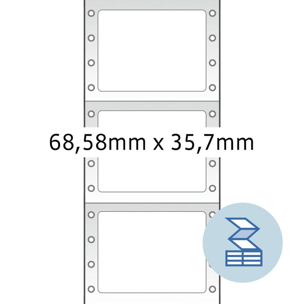 Computeretiketten endlos 1-bahnig – 68,58 x 35,7 mm