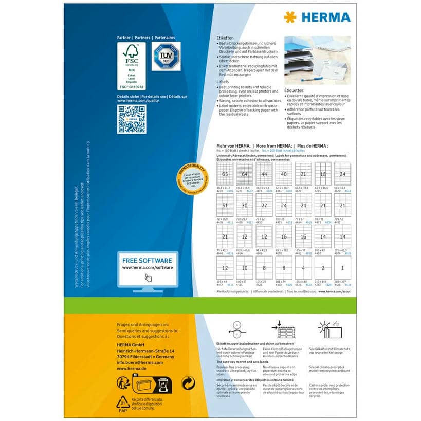 Adressetiketten PREMIUM – 99,1 x 139 mm
