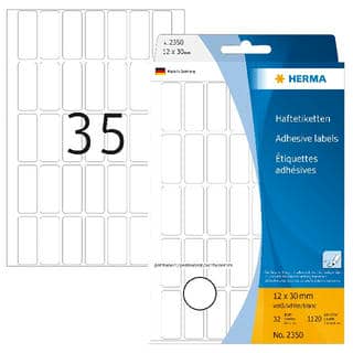 Vielzwecketiketten weiß – 12 x 30 mm