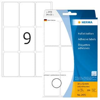 Vielzwecketiketten weiß – 34 x 53 mm