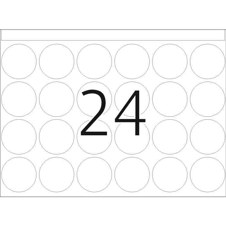 Haftetiketten für Druckmaschinen DP1 rund – D 25 mm