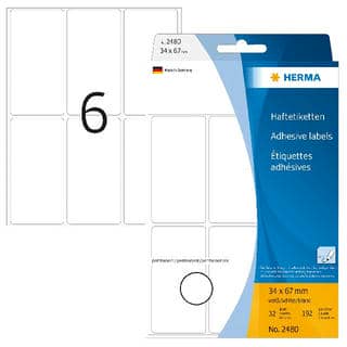 Vielzwecketiketten weiß – 34 x 67 mm
