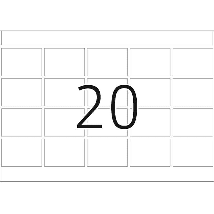 Haftetiketten für Druckmaschinen DP1 weiß – 22 x 32 mm