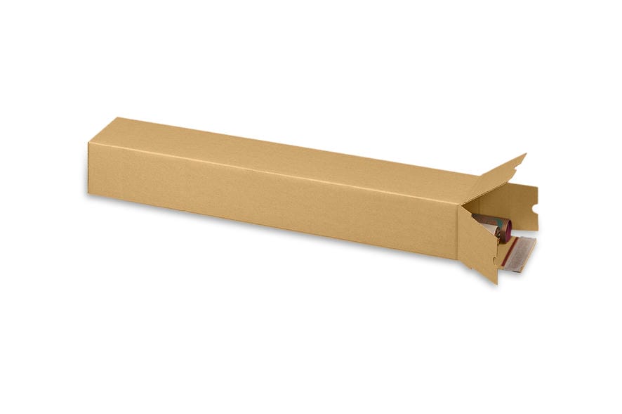 Plan-Box, quadratisch mit doppelter Haftklebung und Aufreißfaden (715x105x105 mm)