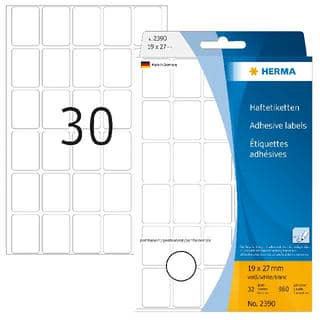 Vielzwecketiketten weiß – 19 x 27 mm