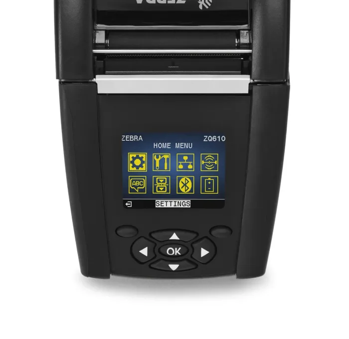 Etikettendrucker ZEBRA ZQ610 PLus, 19mm Kern, RS232, BT (BLE), 203dpi