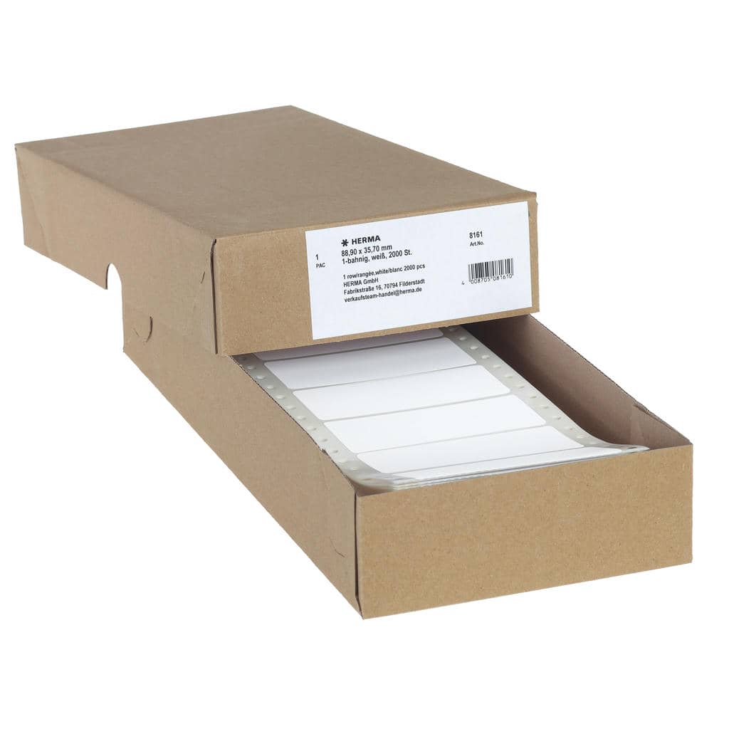 Computeretiketten endlos 1-bahnig – 88,9 x 35,7 mm