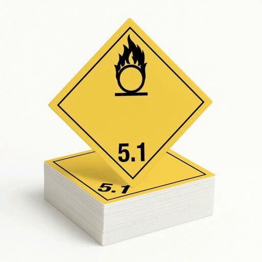 Gefahrgutetikett Klasse 5.1 – Entzündend wirkende Stoffe
