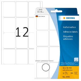 Vielzwecketiketten weiß – 32 x 41 mm
