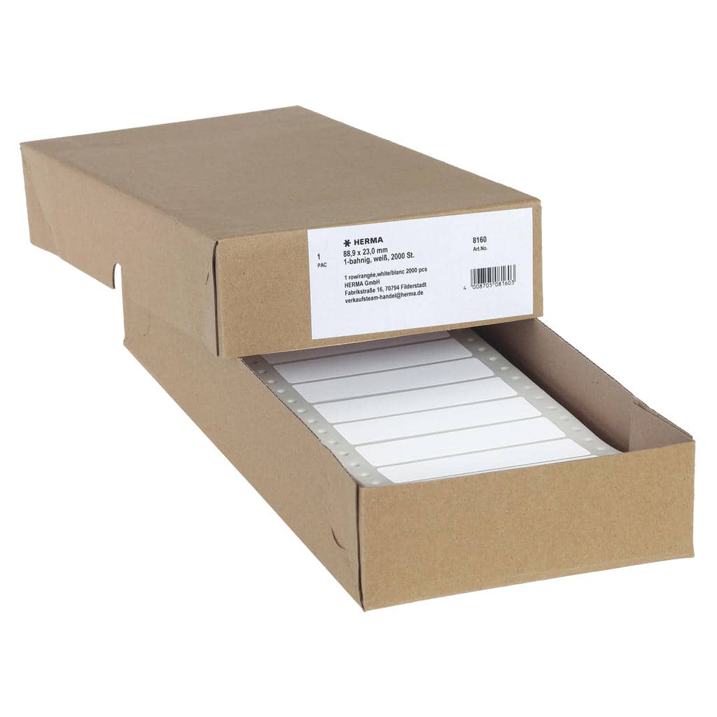 Computeretiketten endlos 1-bahnig – 88,9 x 23,0 mm