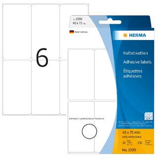 Vielzwecketiketten weiß – 40 x 75 mm