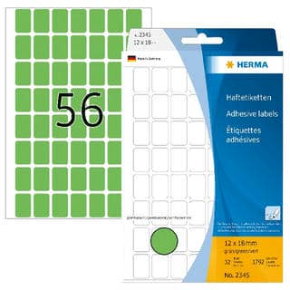 Vielzwecketiketten grün – 12 x 18 mm