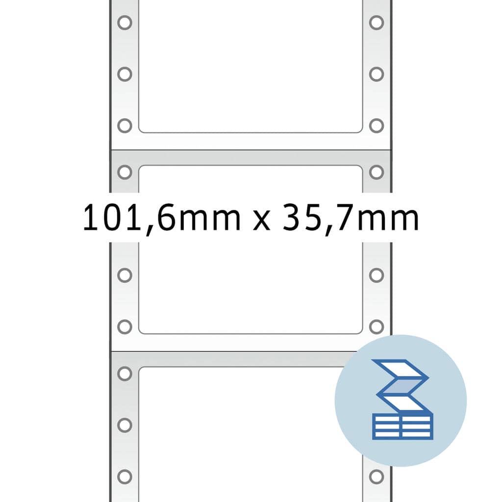 Computeretiketten endlos 1-bahnig – 101,6 x 35,7 mm