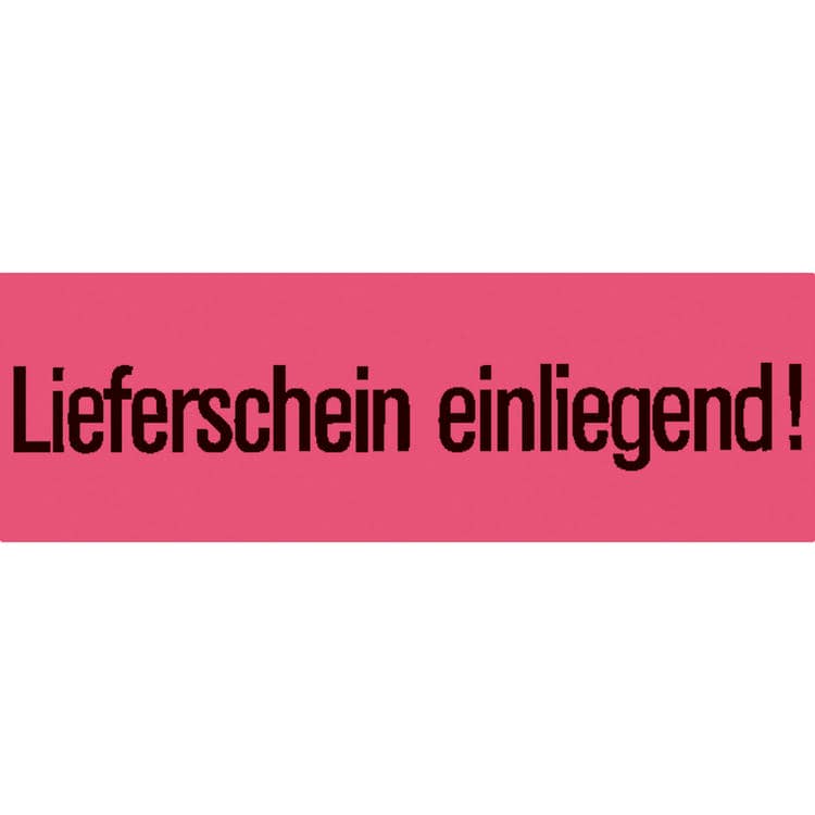 Versandzettel Lieferschein einliegend leuchtrot – 39 x 118 mm