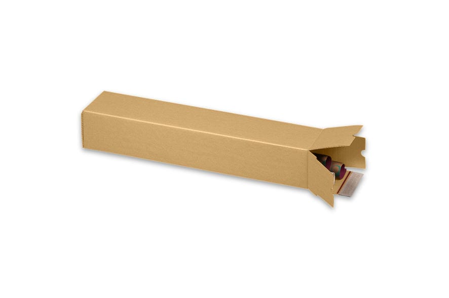 Plan-Box, quadratisch mit doppelter Haftklebung und Aufreißfaden (610x105x105 mm)