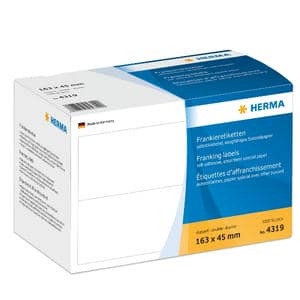 Frankieretiketten doppelt weiß – 163 x 45 mm