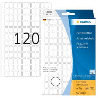 Vielzwecketiketten, ablösbar – 8 x 12 mm