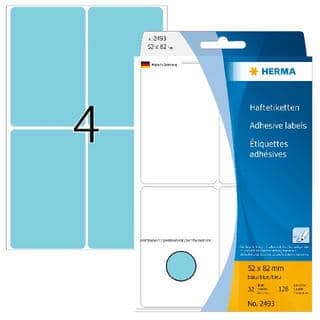 Vielzwecketiketten blau – 52 x 82 mm