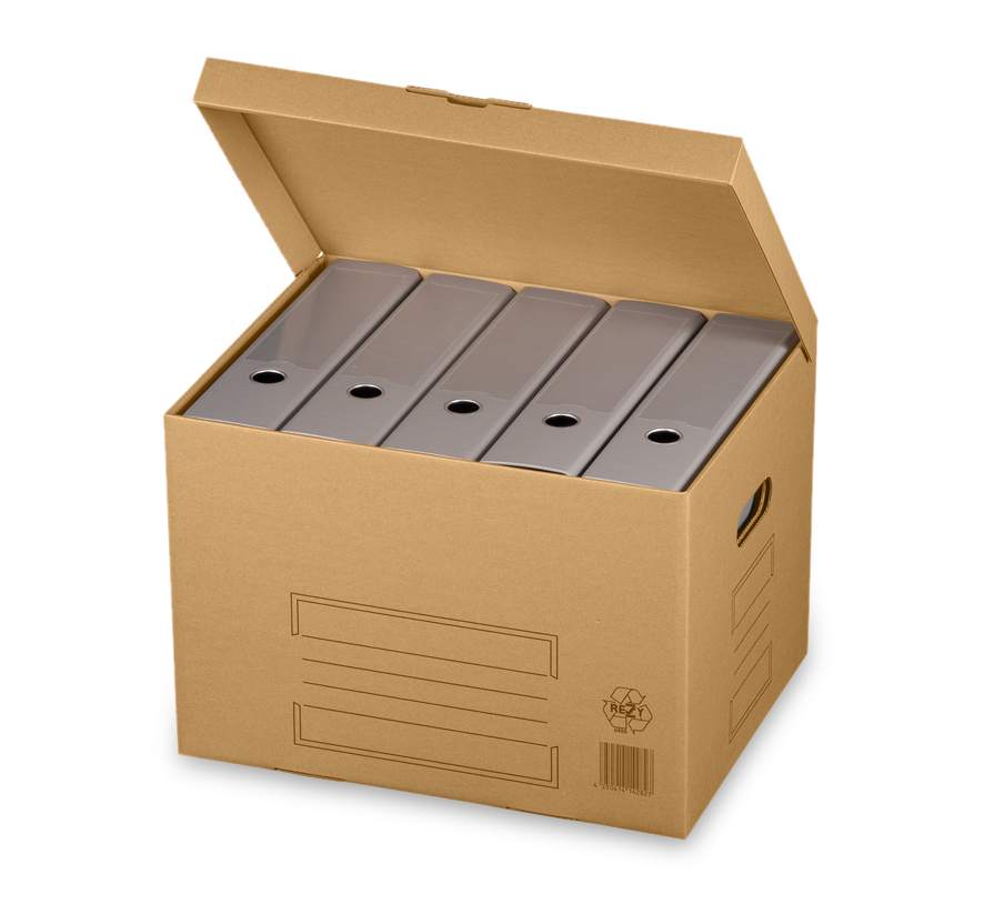 Archivbox mit Klappdeckel (410x320x285 mm)
