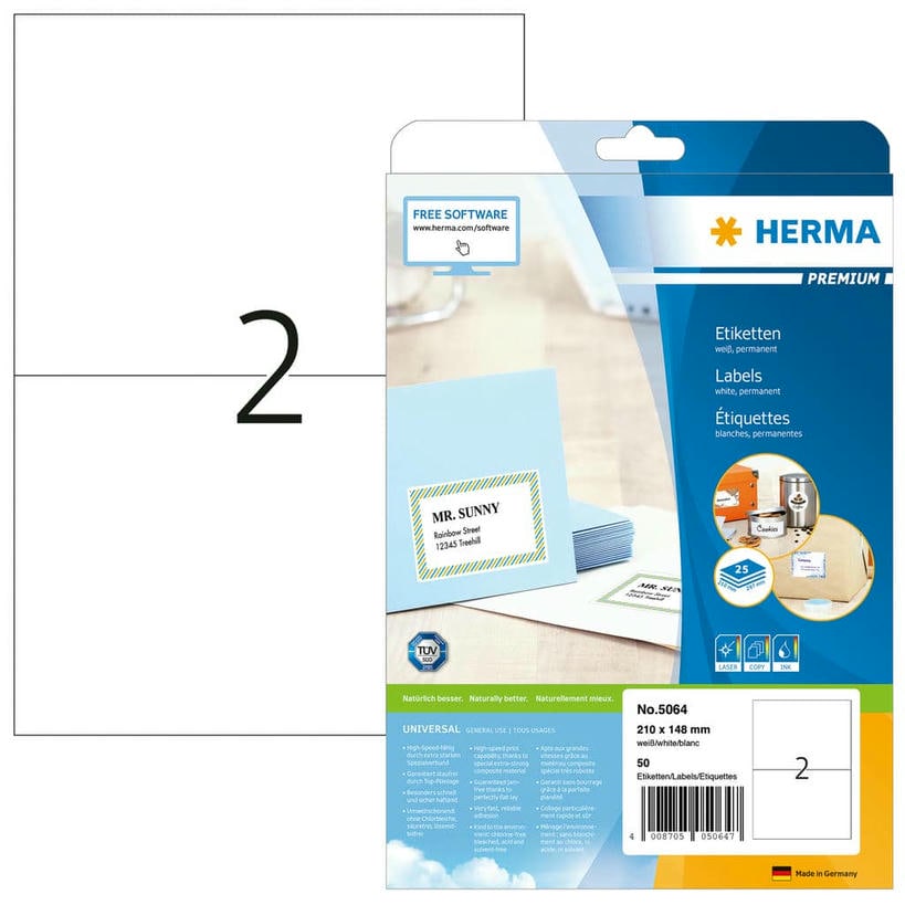 Premium Etiketten – 210 x 148 mm
