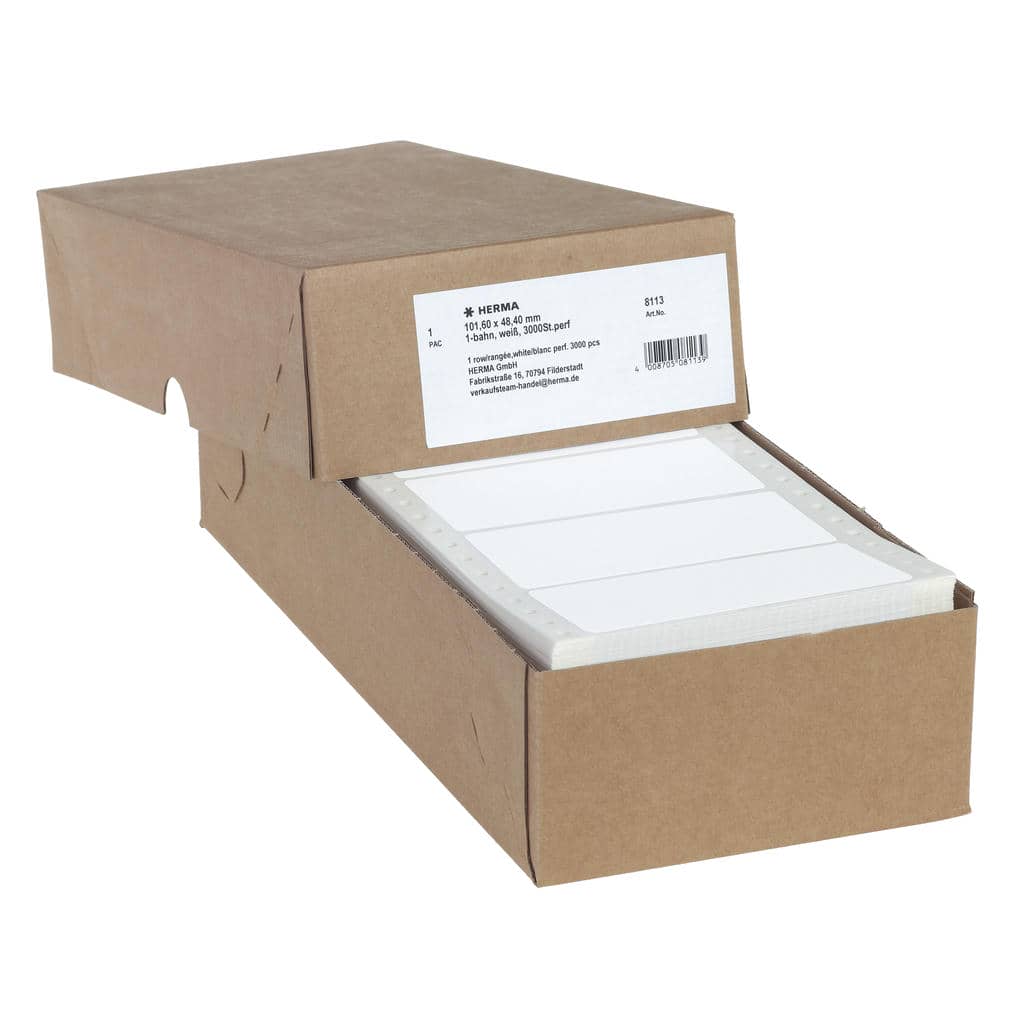 Computeretiketten endlos 1-bahnig – 101,6 x 48,4 mm