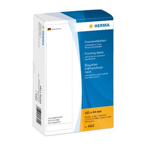 Frankieretiketten einzeln, mit Abziehlasche weiß – 163 x 44 mm