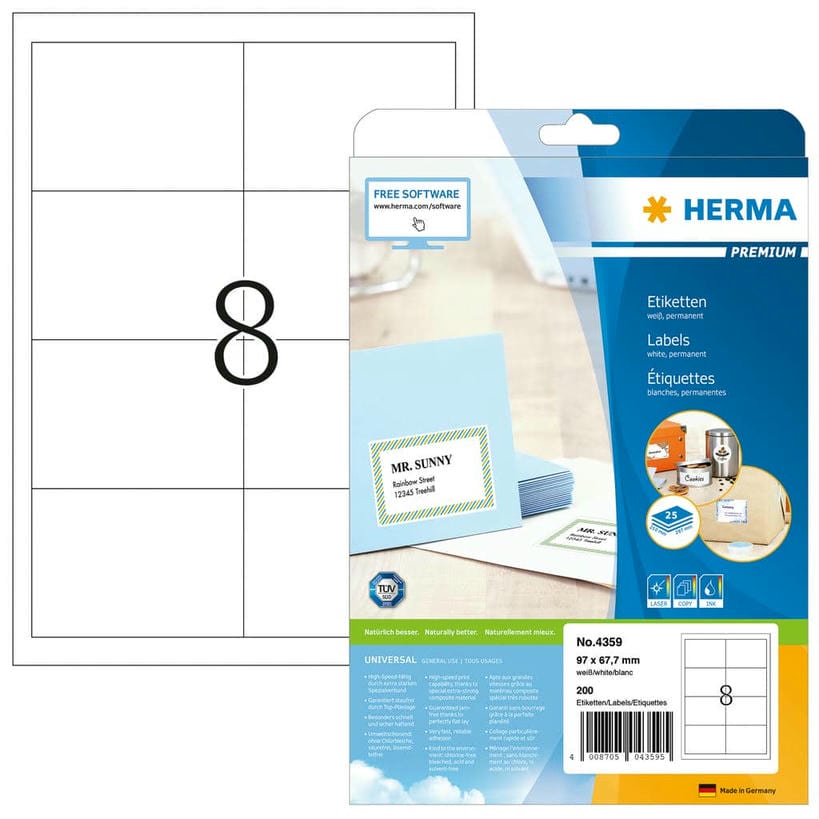 Premium Etiketten – 97 x 67,7 mm