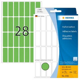 Vielzwecketiketten grün – 13 x 40 mm