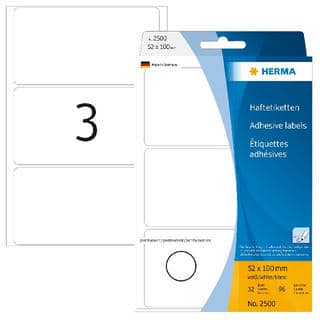 Vielzwecketiketten weiß – 52 x 100 mm