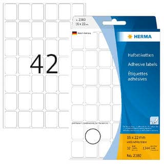 Vielzwecketiketten weiß – 16 x 22 mm