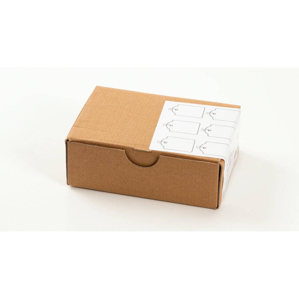 Hängeetiketten mit Faden weiß, 1000 St – 32 x 50 mm