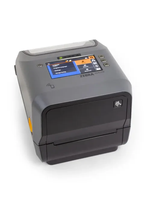 Etikettendrucker ZEBRA ZD621R, 8 Punkte/mm (203dpi), Disp. (Farbe), RTC, RFID, USB, USB-Host, RS232, BT (BLE), Ethernet, grau