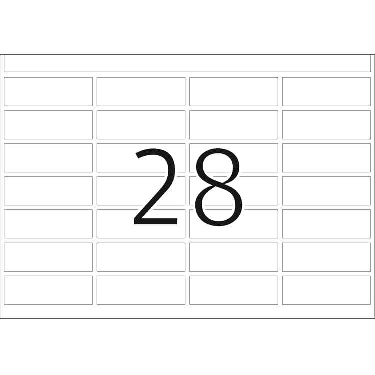 Haftetiketten für Druckmaschinen DP1 weiß – 13 x 40 mm