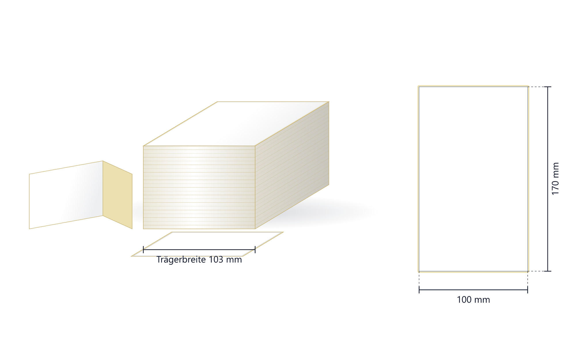 Falzetikett Thermo ECO, 100 x 170 mm | 5100 Stk. je VPE