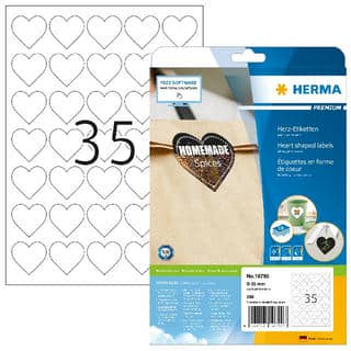 Premium Herz-Etiketten – D 35 mm