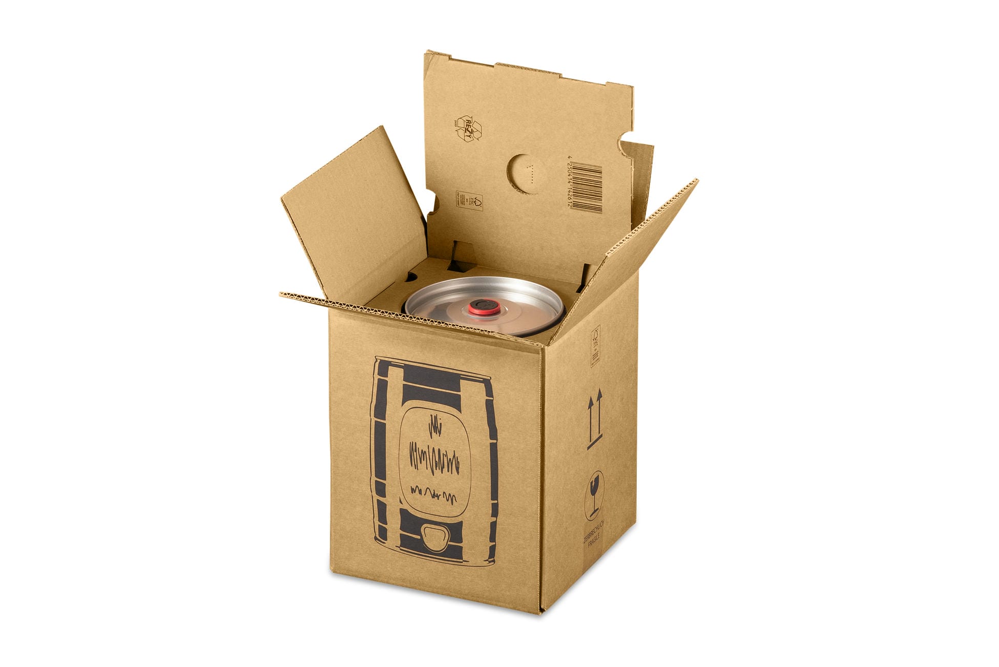1er Einlage für 5L-Bierfass-Versandkartons