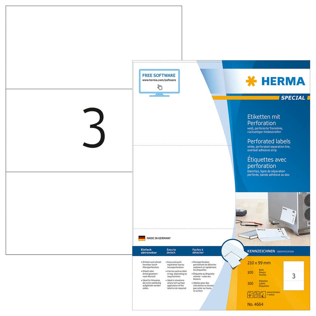 Etiketten 300 St. – 210 x 99 mm