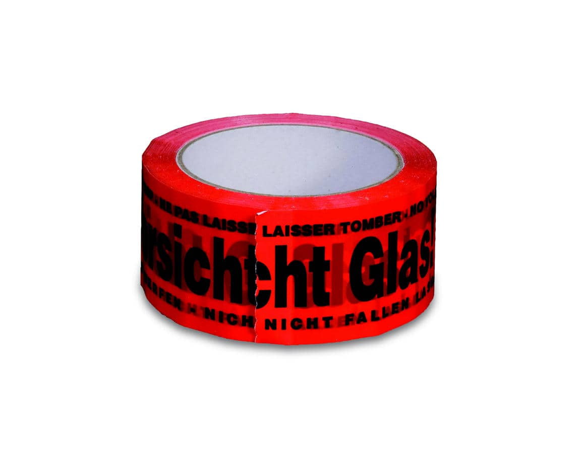 Signal-Klebebänder für sicheren Transport (Vorsicht Glas!)