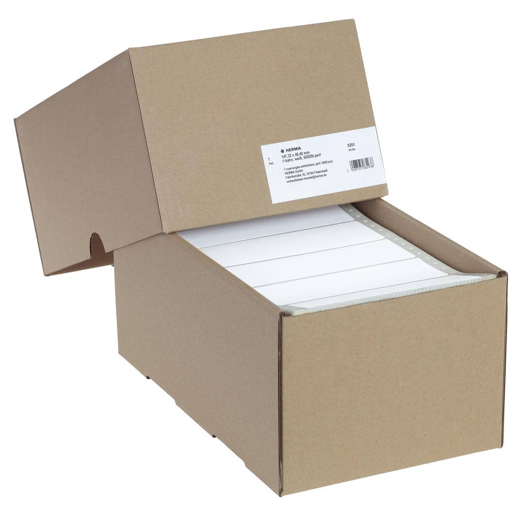 Computeretiketten endlos 1-bahnig – 147,32 x 48,4 mm