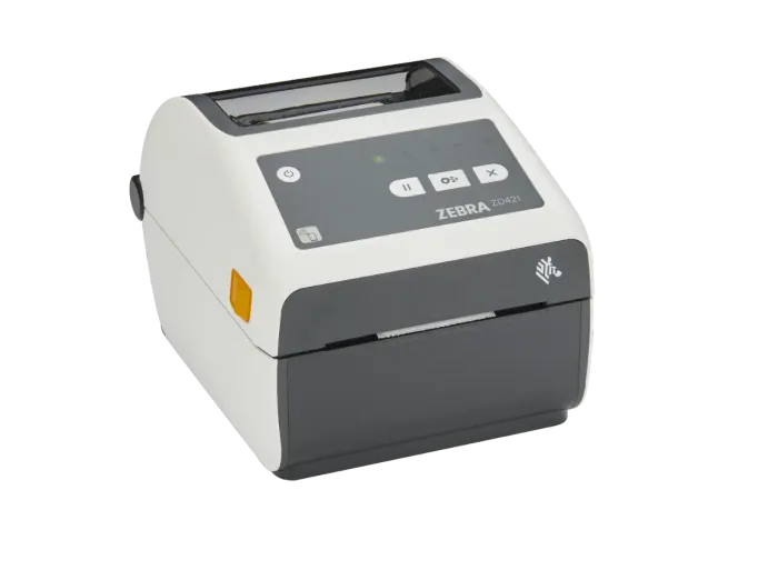 Etikettendrucker ZEBRA ZD421d Healthcare, 8 Punkte/mm (203dpi), RTC, USB, USB-Host, BT (BLE), Ethernet, weiß